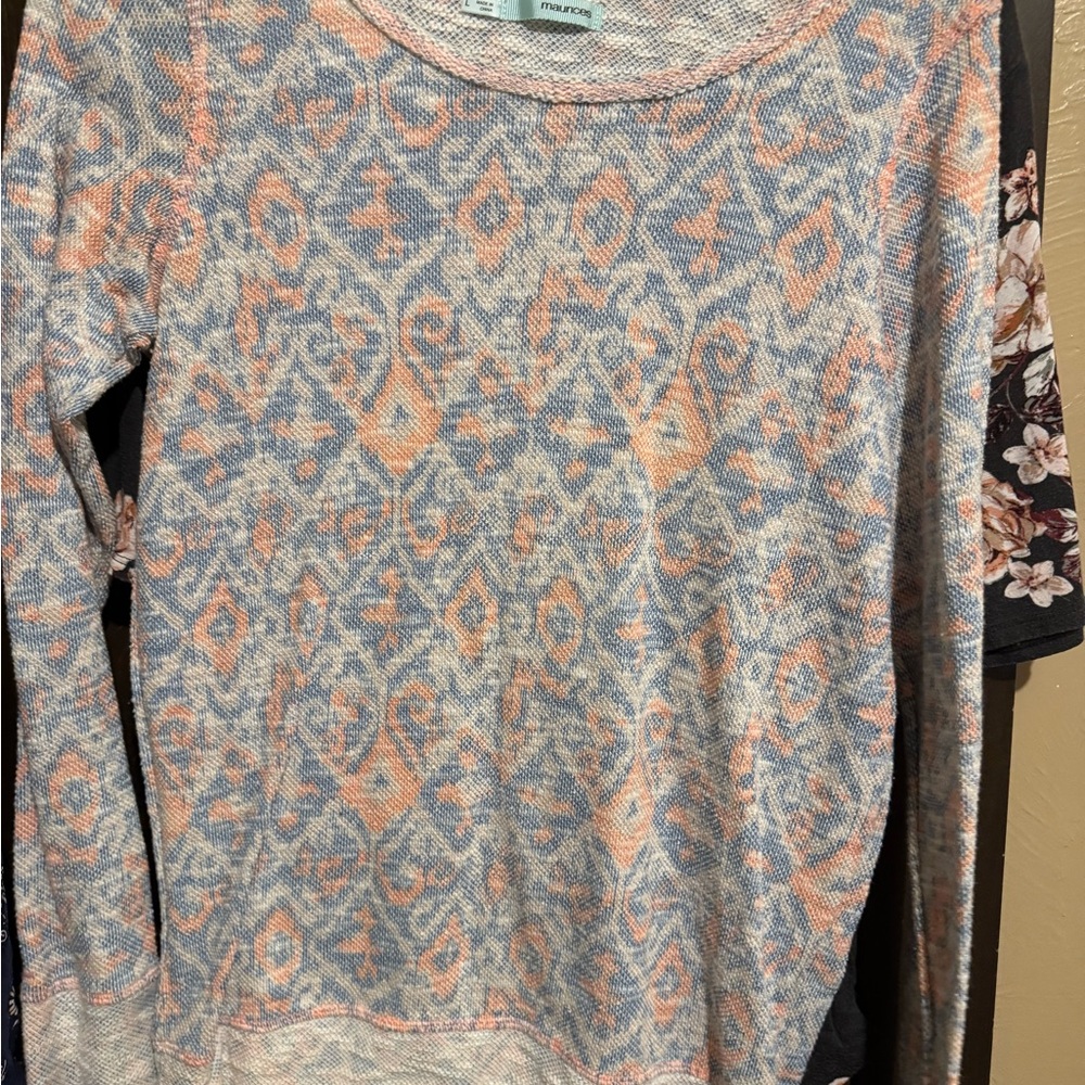 Patterned Long Sleeve Sweater